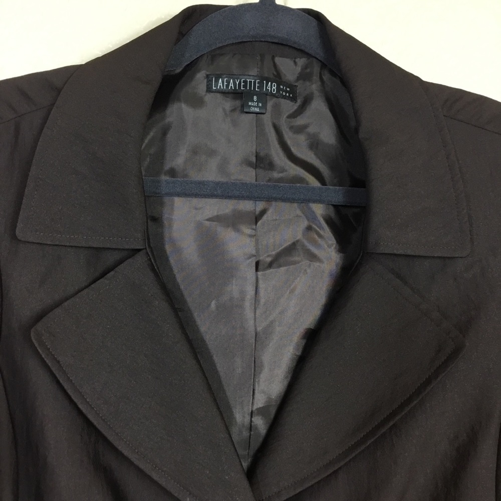 Lafayette 148 New York Brown Career Blazer Size 8 - Picture 3 of 7